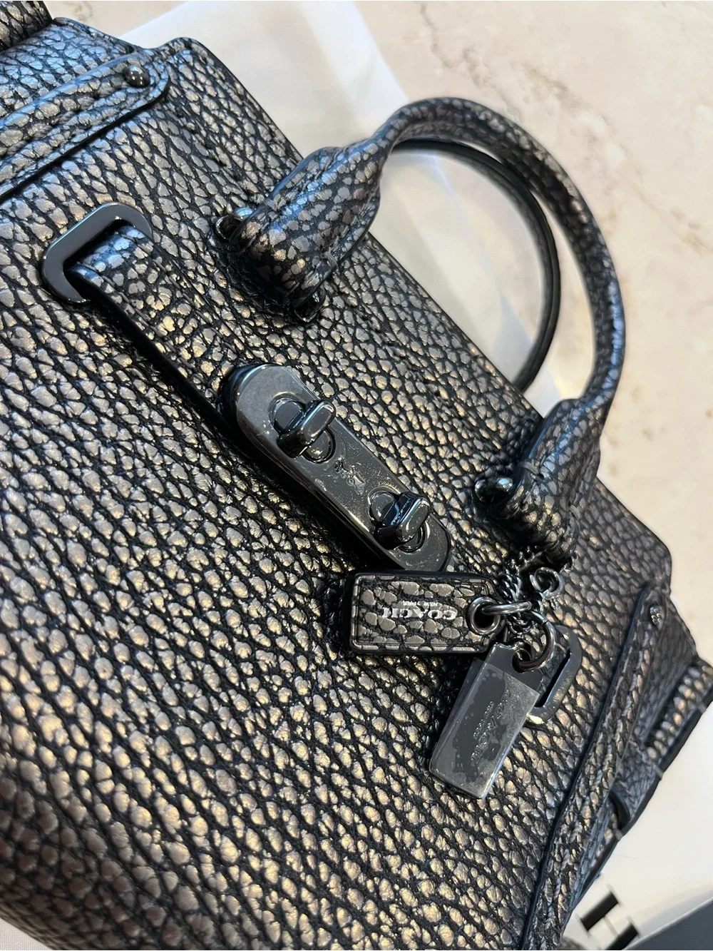 Coach Swagger Micro Metallic Bag